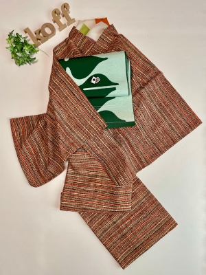 湖布セパ（二部式着物）カジュアルな単衣